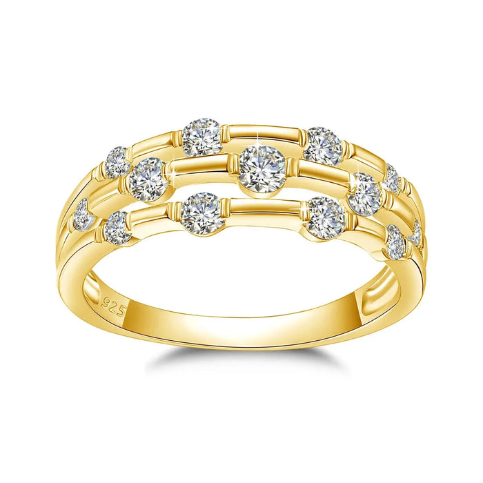 Elegant 925 Sterling Silver Moissanite Wedding & Engagement Ring for Women SF