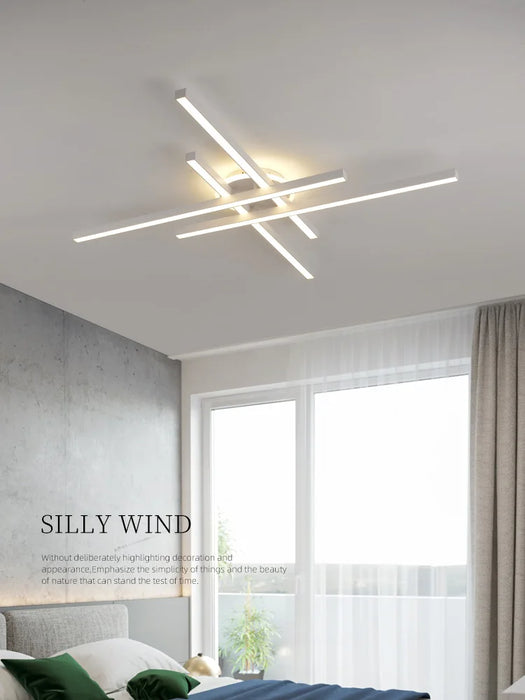 LED Ceiling Light – Modern 4-Bulb Aluminum Fixture for Living Spaces - Samanta Factory