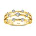 D Color VVS1 Moissanite bridal ring set in 925 sterling silver with gold-plated finish