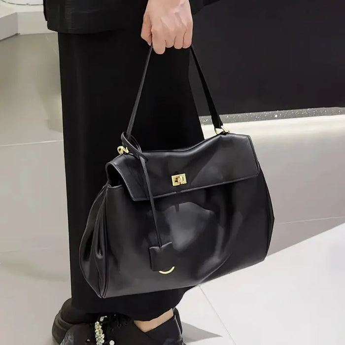 Leather Satchel Bag - Soft Casual Carry SF