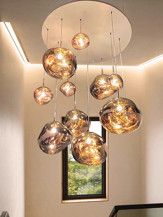 Modern Pendant Light – Energy-Saving LED Cord Fixture with Iron Finish - Samanta Factory