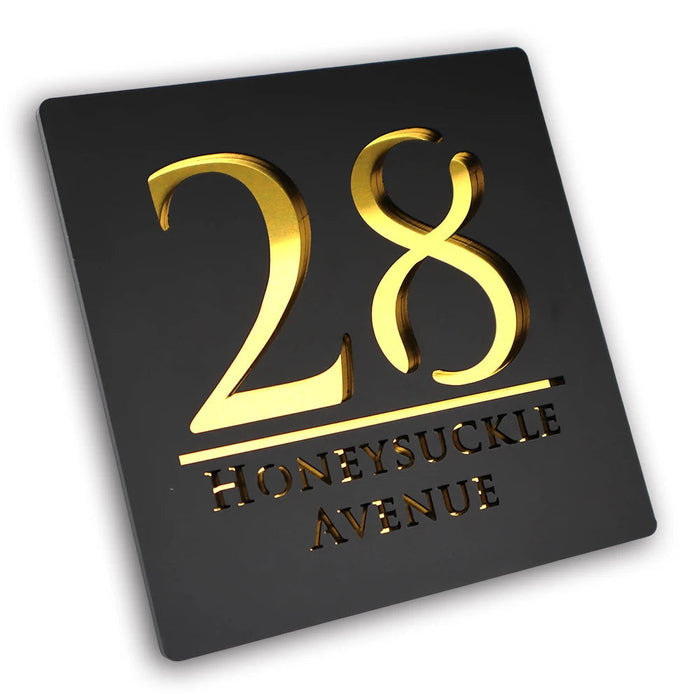 3D Floating House Sign – Custom Acrylic Address Plate SF