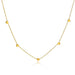 Gold stainless steel heart link chain necklace with engraved personalization option