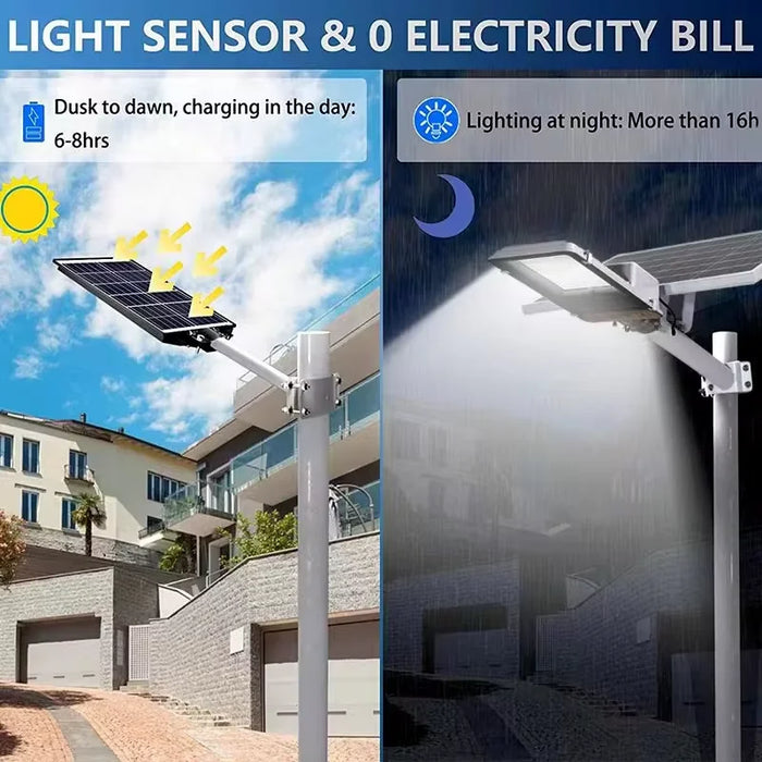 Aluminum 8000mah High Power Solar Light Outdoor Solar Street Light Waterproof Street Light For Garage Garden Terrace wall lamp - Samanta Factory
