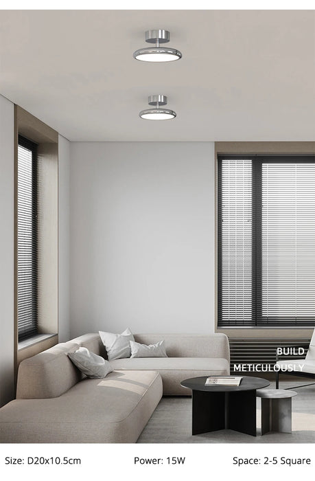 Modern Surface-Mounted Ceiling Light – Remote-Controlled LED Fixture for Bedrooms and Living - Samanta Factory