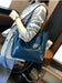 Vintage Cow Leather Shoulder Tote – Women’s Ruched Handbag SF