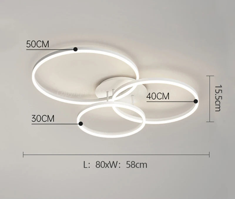 LED Ceiling Light – Art Deco Aluminum Design with Dimmable LED Bulbs - Samanta Factory