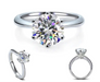 Moissanite Eternity Ring – 2mm D VVS Sterling Silver SF