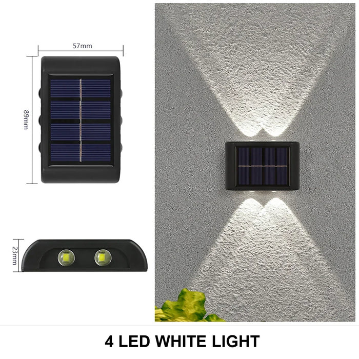 Solar Wall Light – Up & Down Waterproof LED for Modern Outdoor Decor - Samanta Factory