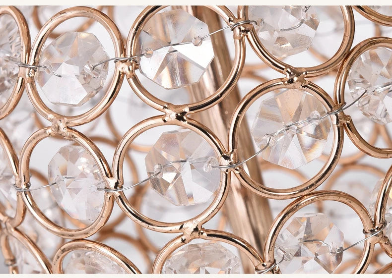 Crystal Table Lamp – Elegant Bedside Light with Polished Chrome Finish - Samanta Factory