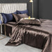 Schpert Rayon Bedding Set – Solid Color Duvet Cover with Pillowcases and Sheet, Twin to King - Samanta Factory