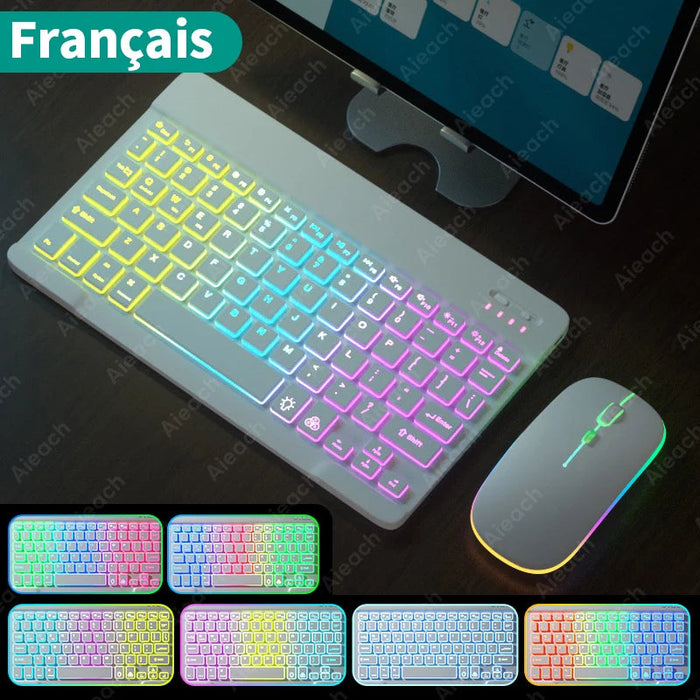 RGB Wireless Keyboard & Mouse Combo – Bluetooth & 2.4GHz for Tablet, Phone & PC Samanta Factory