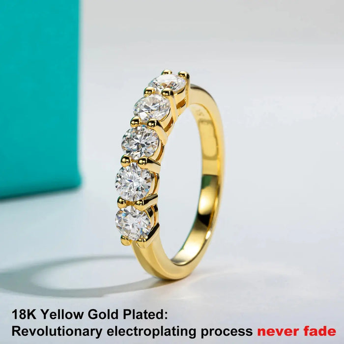 Moissanite Wedding Band Ring – 1.5CT D-Color VVS1 4mm Eternity Band in 925 Silver SF
