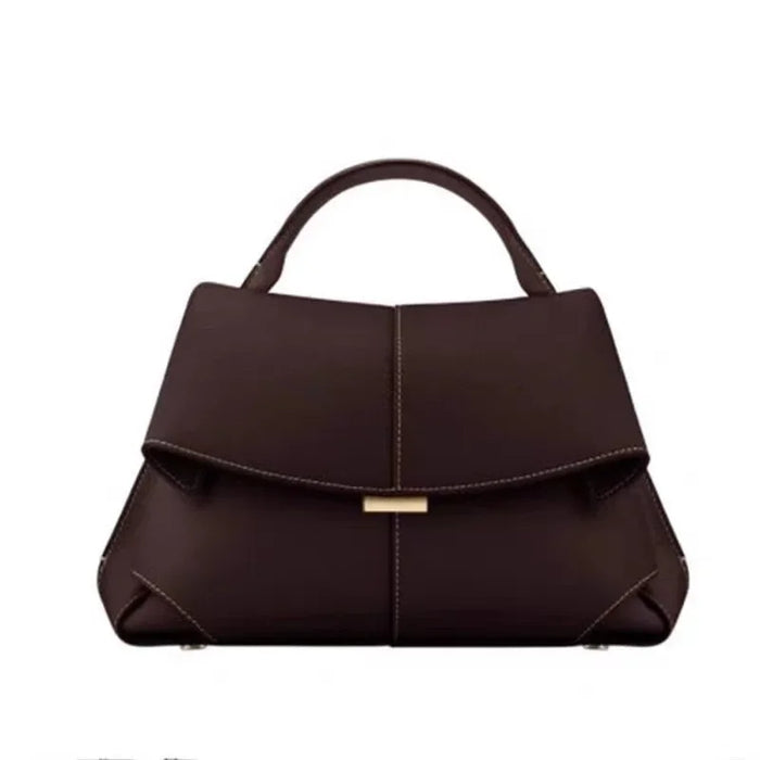 European Style Shoulder Handbag-Pleated Cowhide Leather Designer Crossbody Bag for Women - Samanta Factory