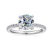 Moissanite Engagement Ring – 2ct D-Color VVS1 in 925 Sterling Silver SF