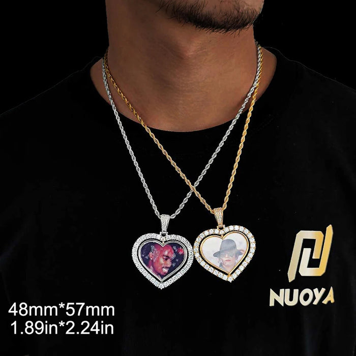 Custom Photo Necklace – Personalized Medallion Picture Pendant Chain SF
