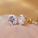 Moissanite Stud Earrings – D Color Oval Cut Sterling Silver SF