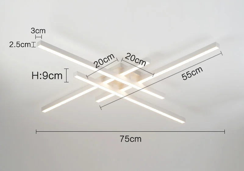 Ceiling Light – Modern Nordic Iron & Acrylic Design with LED Illumination - Samanta Factory