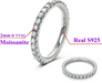 Moissanite Eternity Ring – 2mm D VVS Sterling Silver SF