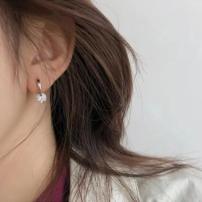Moissanite Hoop Earrings – 1.0CT VVS1 D-E Color Sterling Silver SF