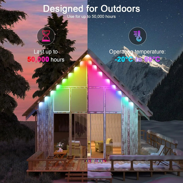 Outdoor LED String Lights – Multi-Color App & Remote Control - Samanta Factory