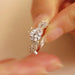 Moissanite Ring – S925 Sterling Silver 18K White Gold Plated SF