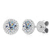 Premium 925 Sterling Silver Round Cut Earrings for Timeless Brilliance SF
