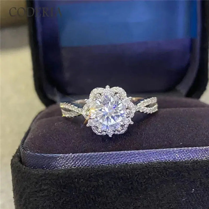 Moissanite Bridal Ring Set – VVS1 D-Color 925 Sterling Silver SF