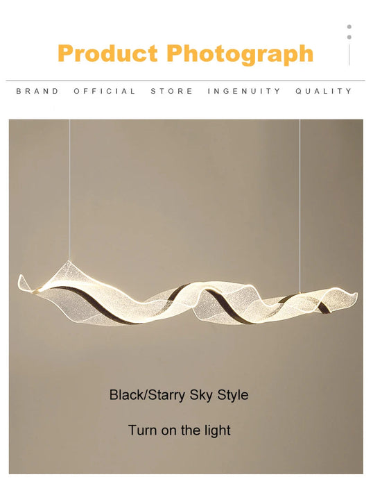 Modern LED Pendant Light – Smart Dimmable with Remote Control SF