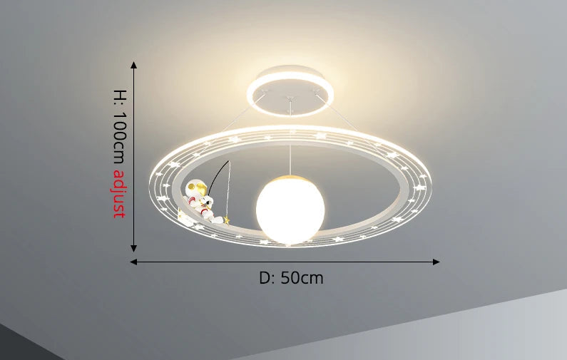 Modern Flush Mount LED Chandelier – Remote-Control Dimmable Ceiling Light - Samanta Factory