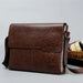 Men’s Business Satchel Bag – Slim PU Leather Shoulder Bag SF