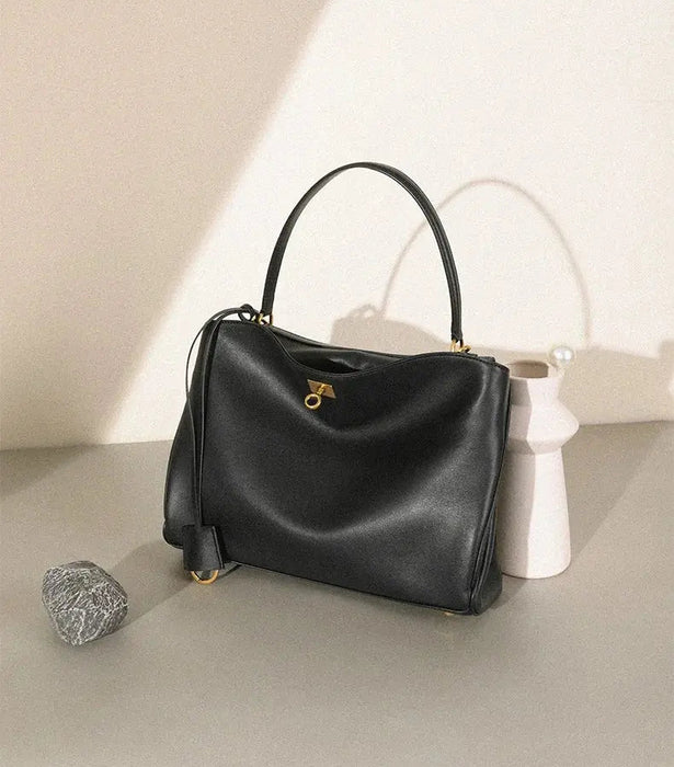 Leather Satchel Bag - Soft Casual Carry SF