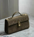 Women’s Leather Baguette Handbag – Minimalist Day Clutch SF