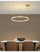 Modern LED Pendant Light – Gold Aluminum Chandelier with Remote Control - Samanta Factory