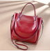 Vintage Cow Leather Shoulder Tote – Women’s Ruched Handbag SF