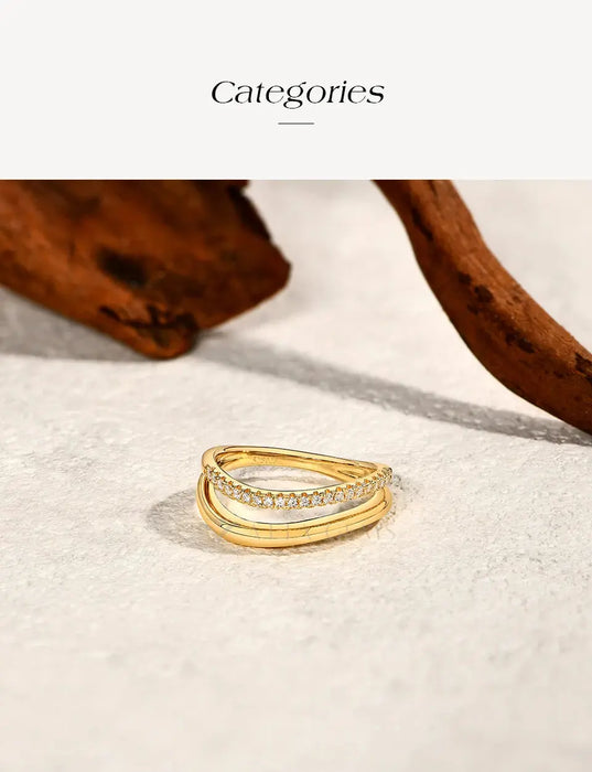 S925 Moissanite Ring – D-Color VVS1 Stone in 18K Gold Plating SF