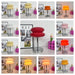 Modern Stained Glass Table Lamp – Touch Control LED Bedside Lighting - Samanta Factory