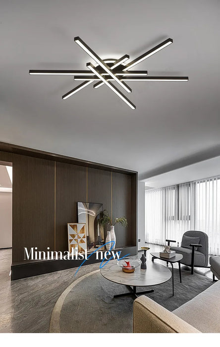 LED Ceiling Light – Modern 4-Bulb Aluminum Fixture for Living Spaces - Samanta Factory