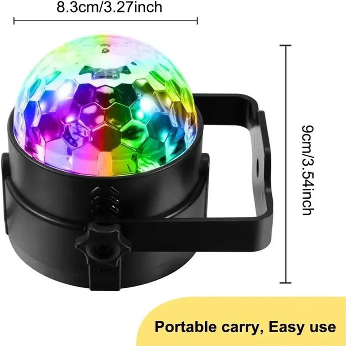 Portable RGB Stage Light with 7 Modes, Remote Control & Music-Sync Effects - Samanta Factory