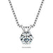 Moissanite Pendant Necklace – D-Color Round Solitaire SF