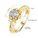925 Sterling Silver Moissanite Ring – 1ct Skeleton Design with Zircon Accents SF