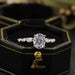 Moissanite Wedding Band – 2ct Oval Cut S925 Silver, Diamond-Tested SF