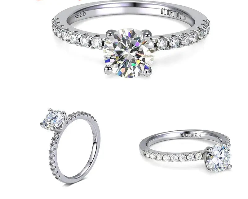 Moissanite Eternity Ring – 2mm D VVS Sterling Silver SF