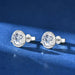 Premium 925 Sterling Silver Round Cut Earrings for Timeless Brilliance SF