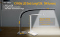 A LOOPITYS LED Desk Lamp, Swing Arm Architect Task Lamp with Long Flexible Gooseneck, 3 Color Modes, and USB Adapter - Samanta Factory
