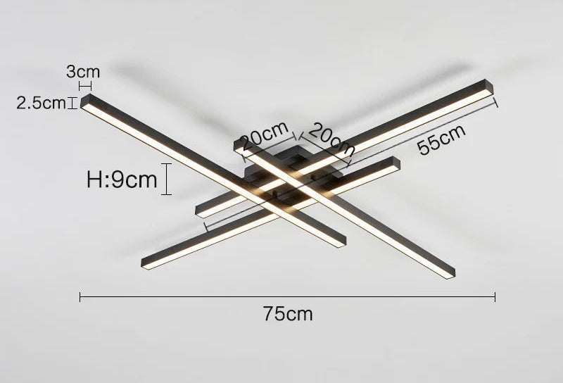 Ceiling Light – Modern Nordic Iron & Acrylic Design with LED Illumination - Samanta Factory
