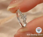 1ct D Color VVS1 Moissanite Engagement Ring in Sterling Silver with White Gold Plating