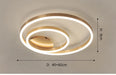 Modern LED Chandelier – Dimmable Semi-Flush Mount with Remote Control - Samanta Factory