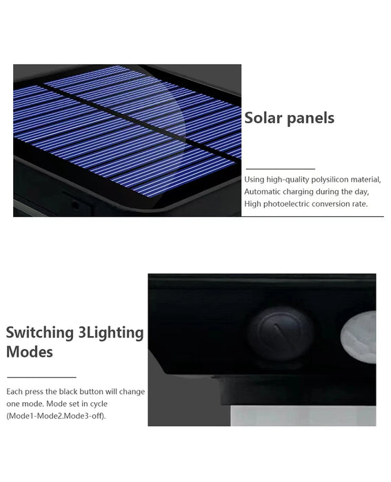 Solar Garden Light – Motion Sensor LED with Triple Modes and IP65 Weatherproof Design - Samanta Factory