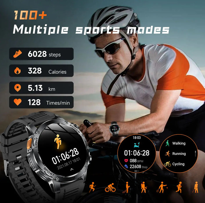 Outdoor Smartwatch – 1000mAh Long Battery & IP69K Waterproof SF